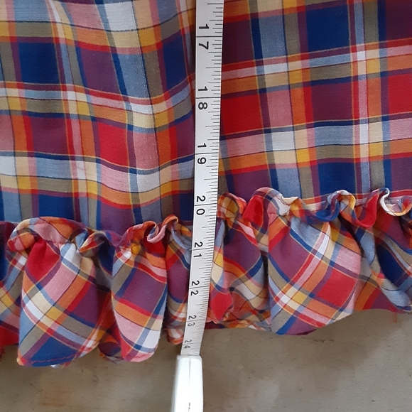 Vintage Toddler Plaid Long Dress Puff Sleeve 2T 3T - Picture 8 of 8